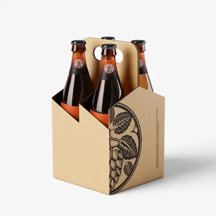 Durable corrugated beverage carrier boxes for safe bottle transportation