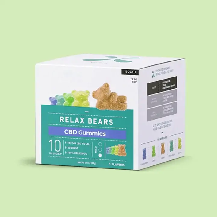 Vibrant custom printed CBD gummies boxes with food-safe coating and branding