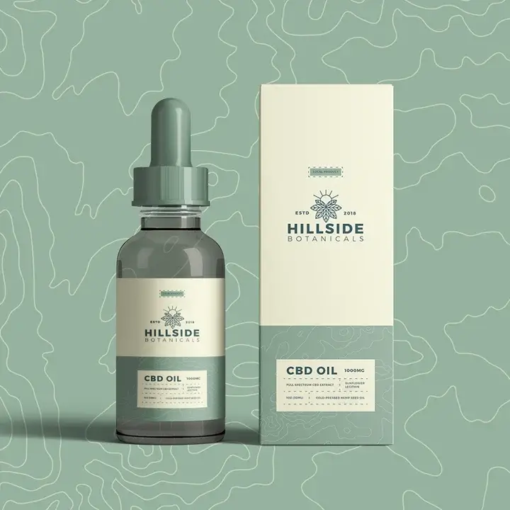 Custom CBD oil tincture boxes with protective inserts for glass dropper bottles