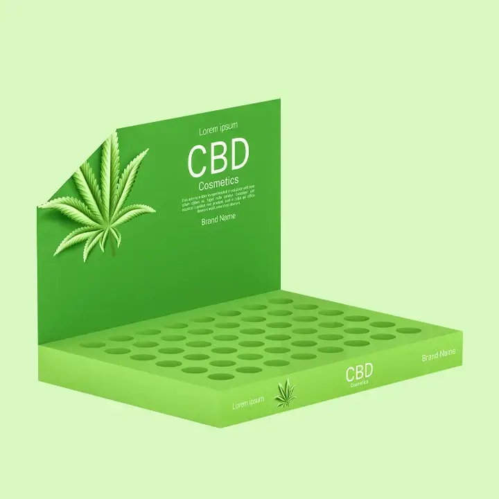 High-quality cardboard CBD display boxes for retail counter product presentation