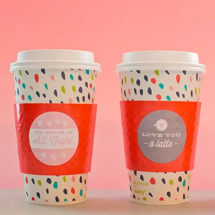 Wholesale coffee cup sleeves with custom branding