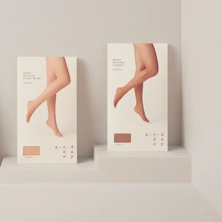Sustainable cardboard pantyhose packaging boxes with clear window design