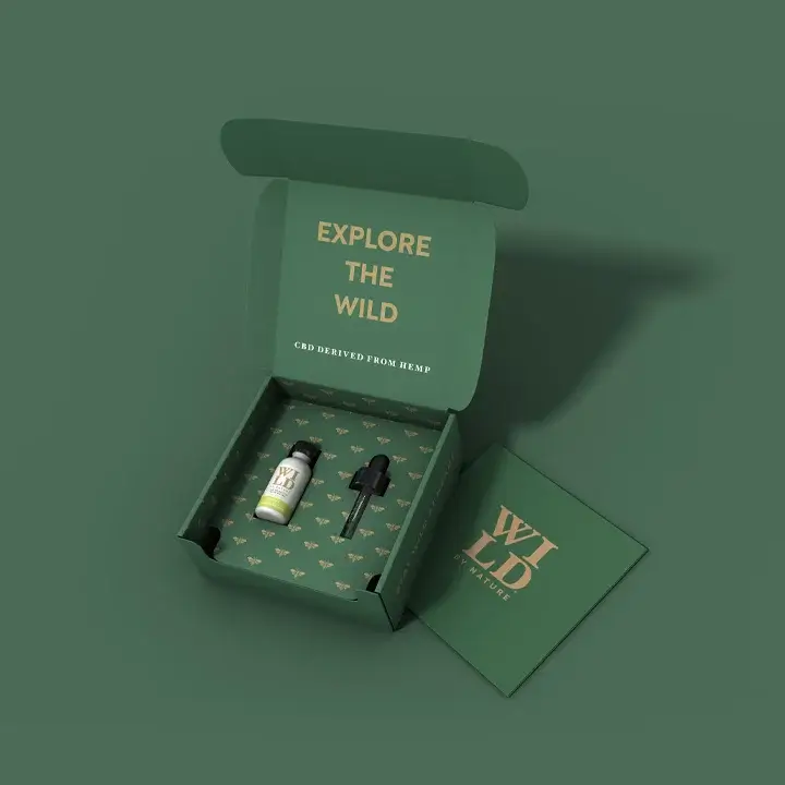 Custom printed CBD boxes with luxury matte finish and branding