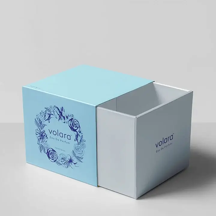 Custom two-piece tray and sleeve drawer packaging