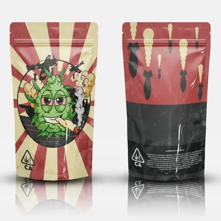 Custom smell proof mylar bags for food and cannabis packaging