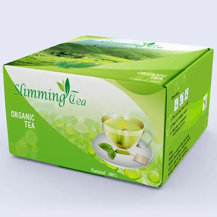 Premium tea boxes with eco-friendly organic branding
