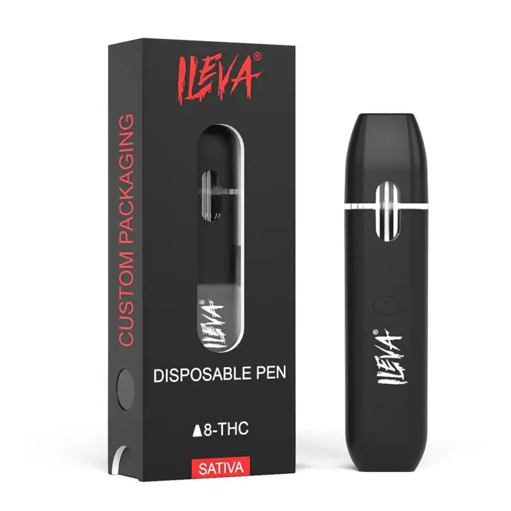 Sleek disposable vape pen boxes with custom window and vibrant printed graphics