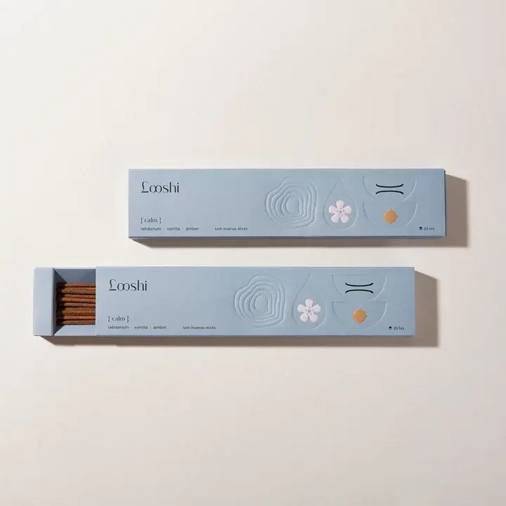 Slim eco-friendly incense stick boxes with custom graphics and branding