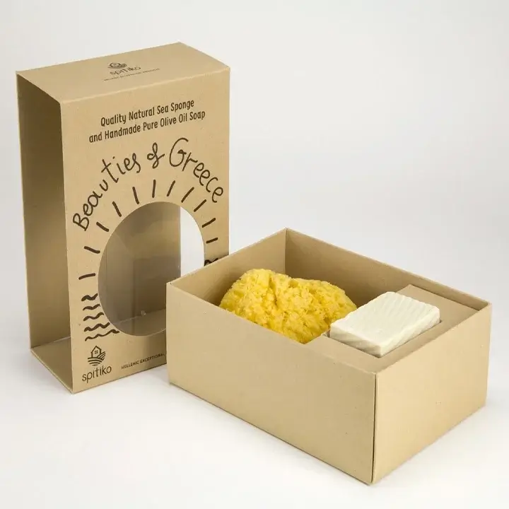 Recyclable brown kraft packaging sleeves for eco-branding