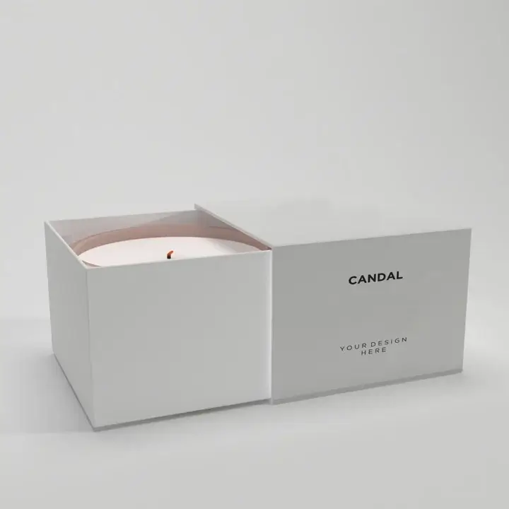 Premium luxury candle box sleeves with gold foil finish