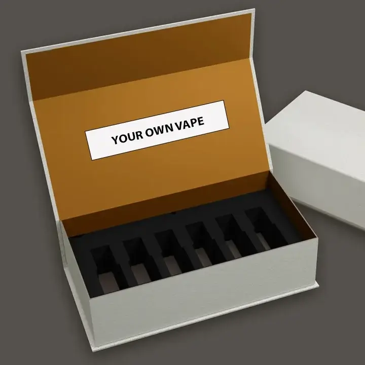 Luxury rigid vape boxes with magnetic closure and premium soft-touch lamination