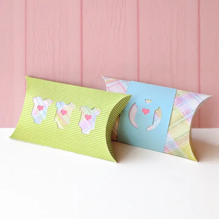 Decorative custom pillow-shaped favor and gift box