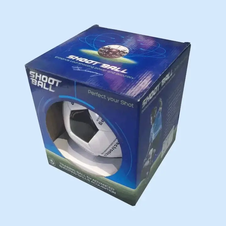 Large custom football packaging boxes with secure locking and premium print