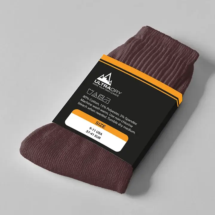 Branded socks packaging bands for retail display