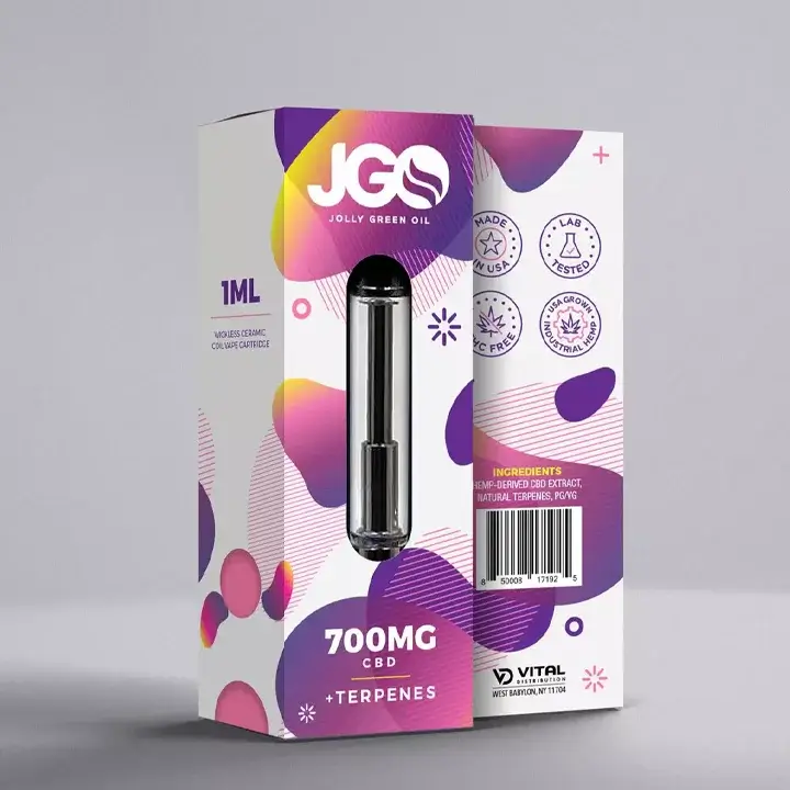 Compact vape cartridge boxes with clear window and secure product placement