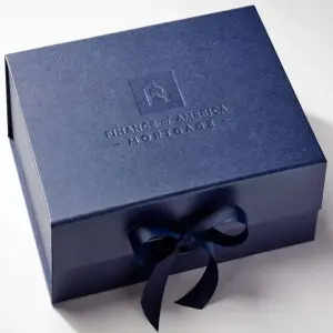 Custom debossed boxes featuring a depressed 3D logo effect