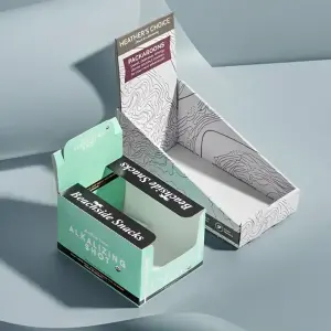 Custom printed cardboard counter display box for retail products