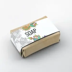 Custom printed soap bar sleeves for organic soap packaging