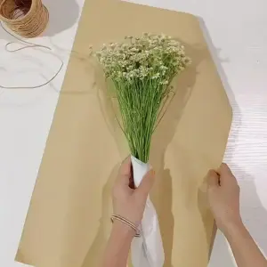 High-quality waterproof wrapping paper sheets used by florists to wrap fresh flower bouquets